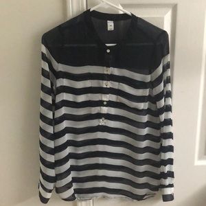 Old Navy navy striped blouse